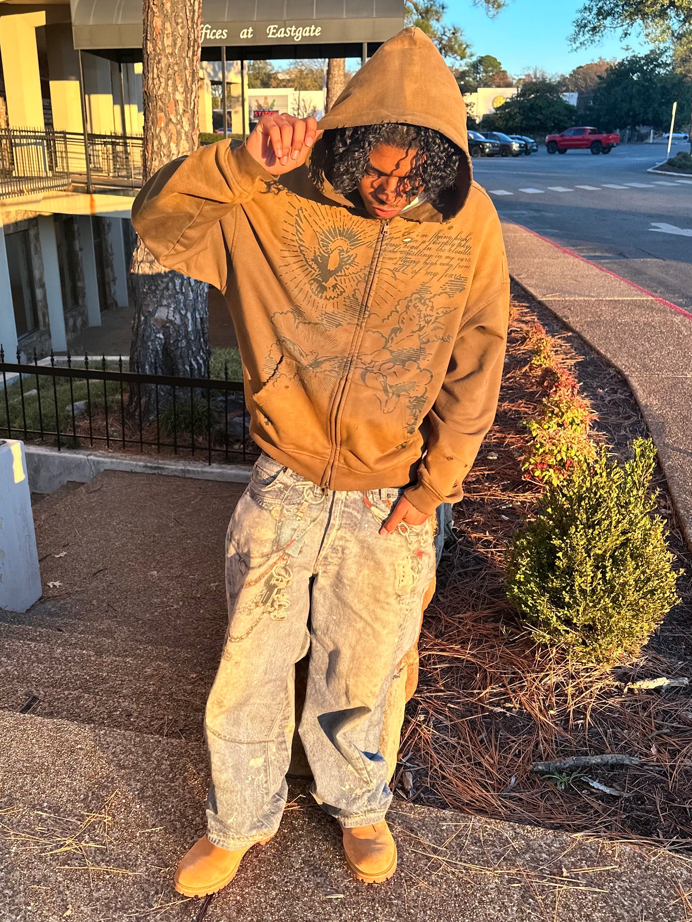 BROWN "FLYIN HIGH" ZIP UP - Fultons