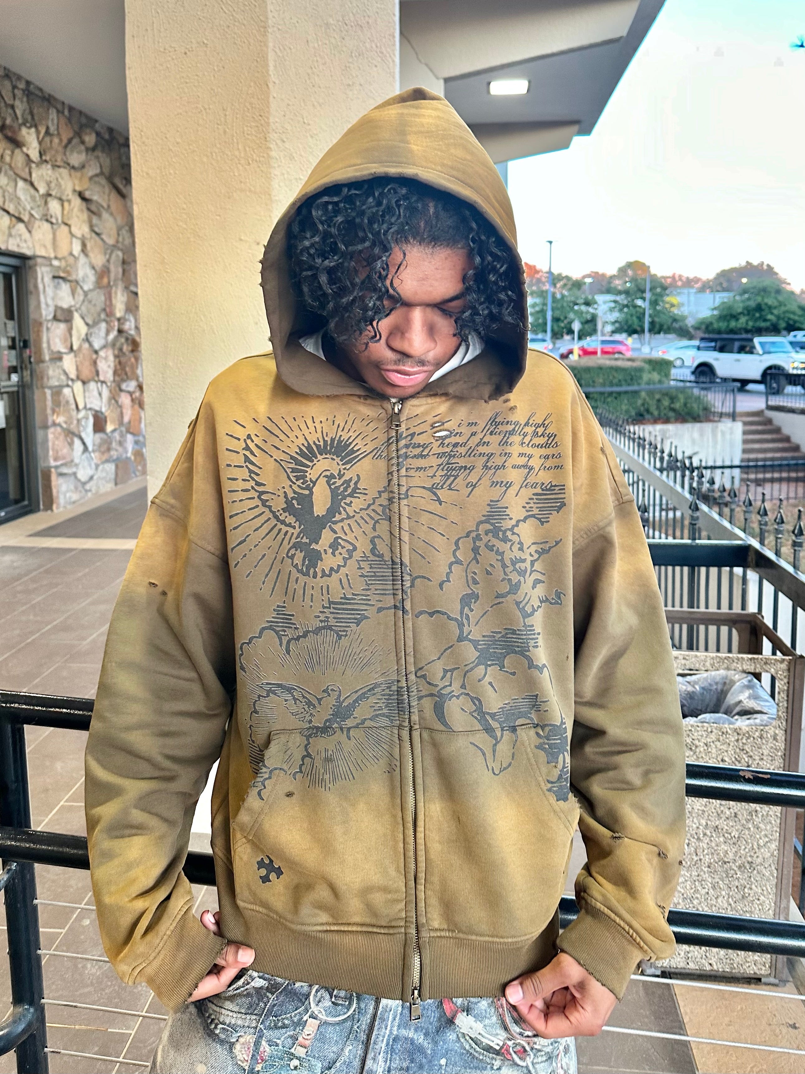 BROWN "FLYIN HIGH" ZIP UP - Fultons